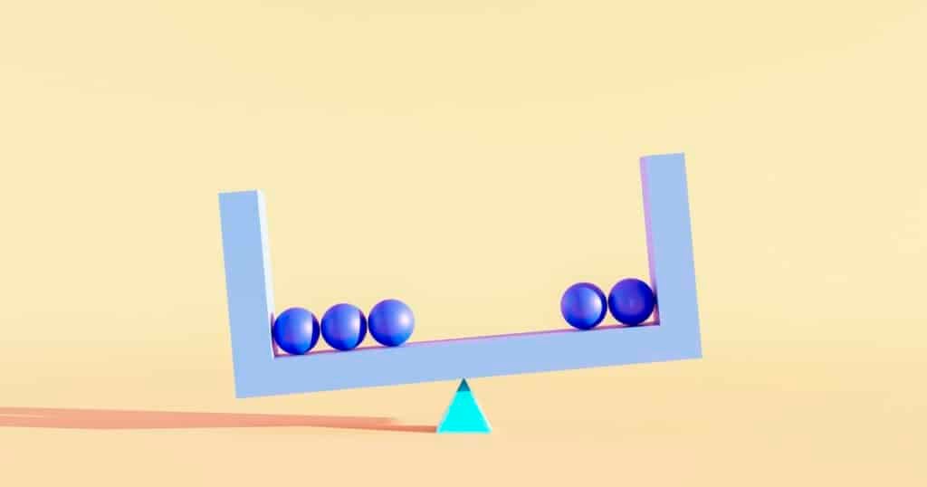 Balance concept with spheres.