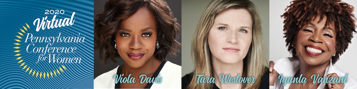 virtual PA CFW keynote slider featuring Viola Davis, Tara Westover, and Iyanla Vanzant