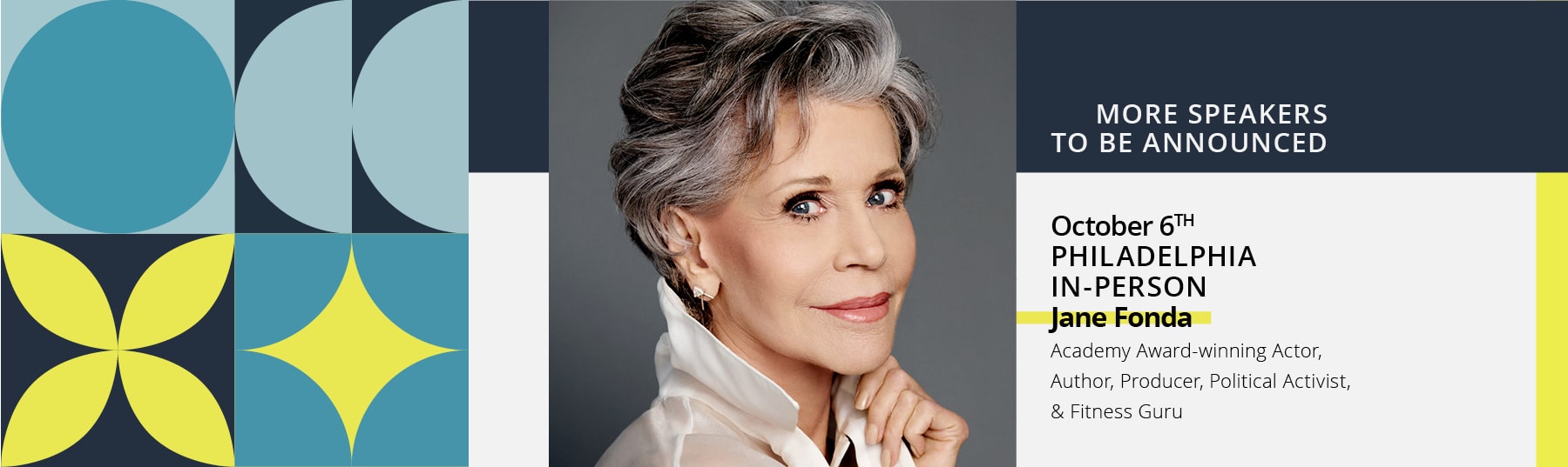 See 2022 speaker Jane Fonda LIVE in Philadelphia October 6