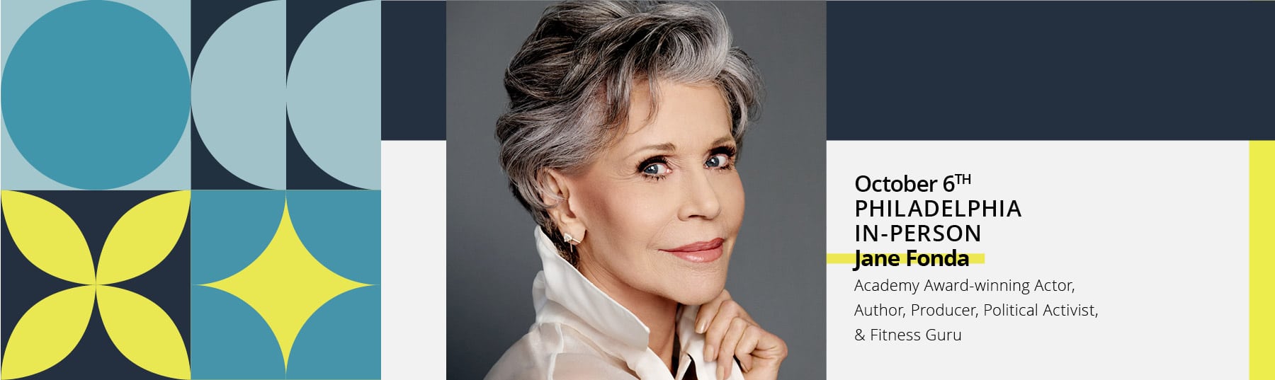 Join Jane Fonda in-person at the PA Conference for Women on October 6th!
