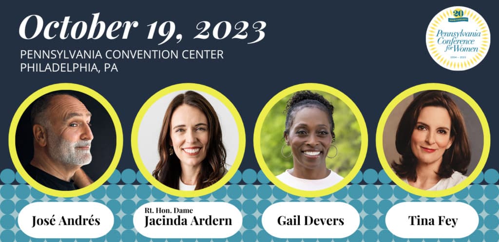 PA Conference 2023 featuring José Andrés, Dame Jacinda Ardern, Gail Devers, and Tina Fey